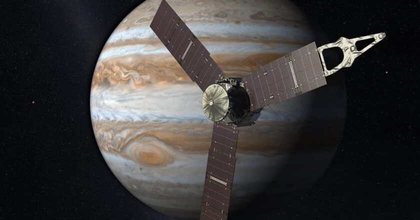 Catturato un lampo luminoso nell’atmosfera di Giove