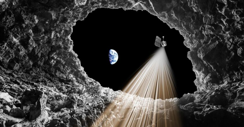 Trovata una grotta lunare sotto il Mare della Tranquillità